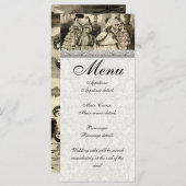 Menu Mariée d'antiquité Vintage mariage (Devant / Derrière)