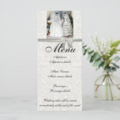 Menu Mariées vintages Mariage blanc antique (Debout devant)