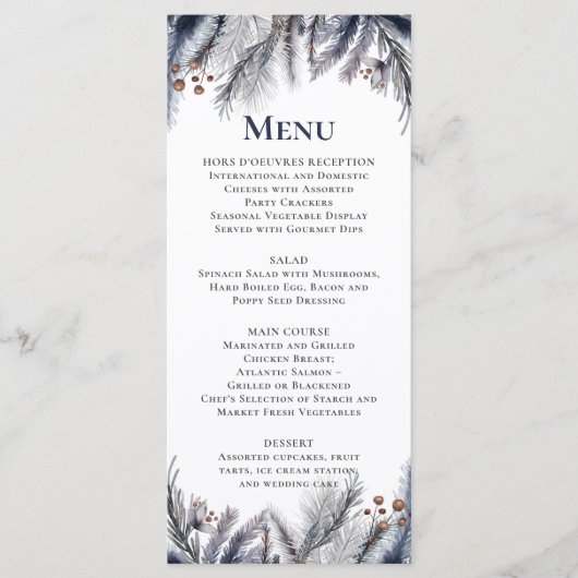 Menu Marine, Argent, gris bleu (Devant)