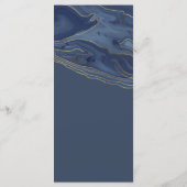 Menu Marine bleu simple chic agate romantique élégant (Dos)