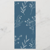 Menu Marine Corner Floral Boho Mariage (Dos)