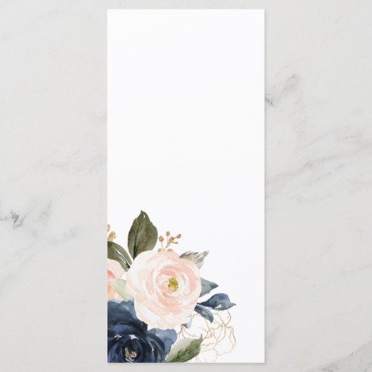 Menu Marine et Mariage rose pâle (Dos)