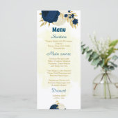 Menu marine & fleurs blanches or mariage botanique (Debout devant)
