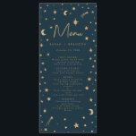 Menu Marine Mystical Gold Stars Mariage d'astronomie de<br><div class="desc">Marine Mystical Gold Stars Mariage d'astronomie de lune</div>