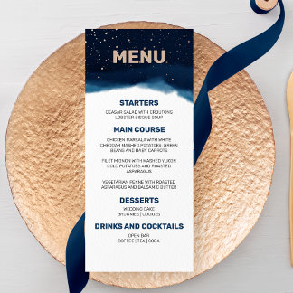Menu Marine Ombre Sky avec Mariage d'étoiles de bronze