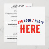 MENU MARQUE BLANCHE VERIFIÉE PERSONNALISABLE MODERNE ET (Devant / Derrière)