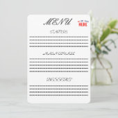 MENU MARQUE BLANCHE VERIFIEE PERSONNALISABLE MODERNE ET (Debout devant)