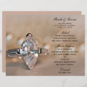 Menu Marquise Diamond Ring Wedding (Voorkant / Achterkant)