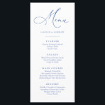 Menu Marseille Bleu & Blanc Minimaliste Simple Plat Men<br><div class="desc">Elégant et moderne,  Marseille Bleu et blanc minimaliste menu plat. Menu entièrement personnalisable pour votre mariage ou événement.</div>
