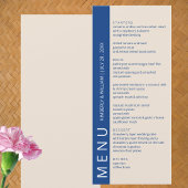 Menu Marseille Bleu Dîner de répétition moderne Mariage