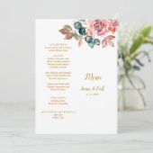 Menu MARY Rose couleur d'eau Emerald Mariage vert (Debout devant)