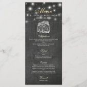 Menu Mason Jar & String Lights Chalkboard Weddensc (Voorkant)