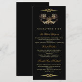 Menu Masque Or Noir 50e Anniversaire Masqué (Devant / Derrière)