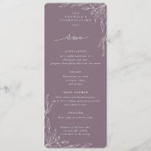 Menu Mauve Leaf Motif Thanksgiving Dîner Appartement 4  (Devant)