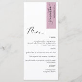 Menu Mauve personnalisée avec le nom d'hôte Elegant Men (Devant)