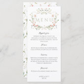 Menu Meadow Fleur sauvage Rustic Boho Mariage (Devant / Derrière)