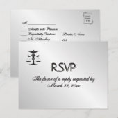 Menu Médicale et droit interconnecté Argent RSVP (Devant / Derrière)