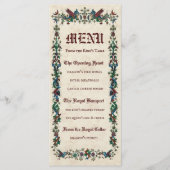 Menu médiéval | Renaissance de fête royale (Devant)