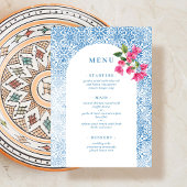 Menu Mediterranean tile pattern