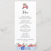 Menu Méditerranée Italie Floral Fête des mariées rose (Devant)