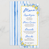 Menu Méditerranéen à rayures bleues (Devant / Derrière)