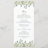 Menu Megan Elegant Fleurs Blanches Mariage de verdure (Devant)