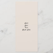 Menu Meilleurs voeux pour un Bon thanksgiving (Dos)