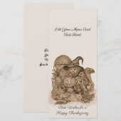 Menu Meilleurs voeux pour un Bon thanksgiving (Devant / Derrière)