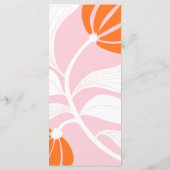 Menu mélange floral abstrait jaune et rose (Dos)