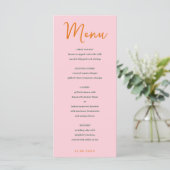 Menu mélange floral abstrait rose et vert (Debout devant)