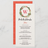Menu Mele Kalikimaka Monogram (Devant / Derrière)