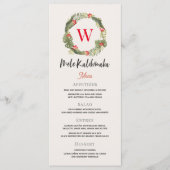 Menu Mele Kalikimaka Monogram (Devant)