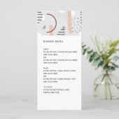 Menu Memphis moderne Formes Tan Mariage Motif (Debout devant)