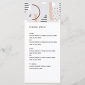 Menu Memphis moderne Formes Tan Mariage Motif (Devant)