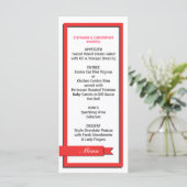 Menu Menu/Programme du Mariage de ruban rouge (Debout devant)