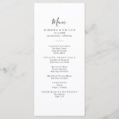 Menu Menú Sencillo y Minimalista de Boda española (Devant)