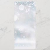 Menu Merci d'accueil de mariage d'hiver (Dos)