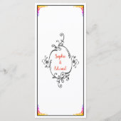 Menu Merci floral épicé (Dos)