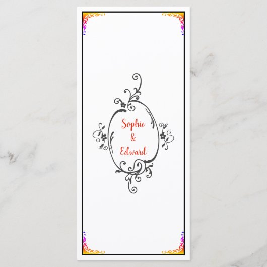 Menu Merci floral épicé (Dos)