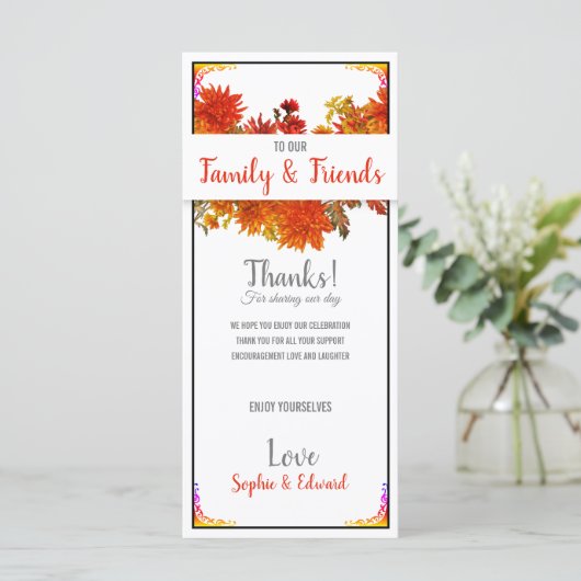 Menu Merci floral épicé (Debout devant)