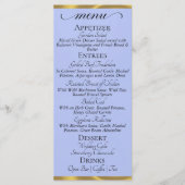 Menu Merci & Monogramme - Perle Bleue/Or (Devant)