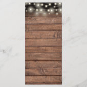 Menu Merci Rustique de réception de mariage (Dos)