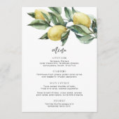 Menu & Merci Toscan Lemons (Devant)