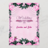 Menu Merveilleuse rose roses (Dos)