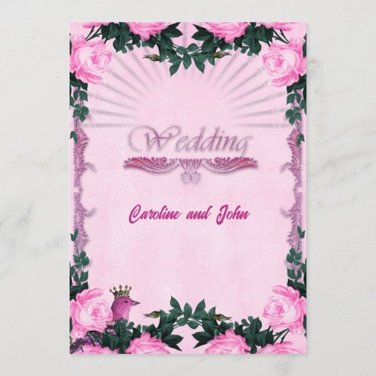 Menu Merveilleuse rose roses (Dos)