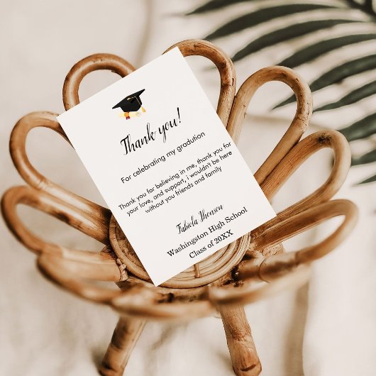 Menu Message de remerciement moderne