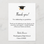 Menu Message de remerciement moderne (Devant)