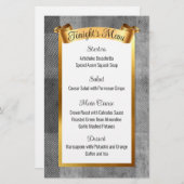 menu met kerstfeestdagen voor goudcatering (Voorkant / Achterkant)