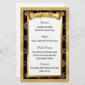 menu met kerstfeestdagen voor goudcatering (Voorkant / Achterkant)