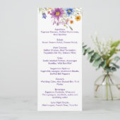 Menu met wilde bloemen (Staand voorkant)